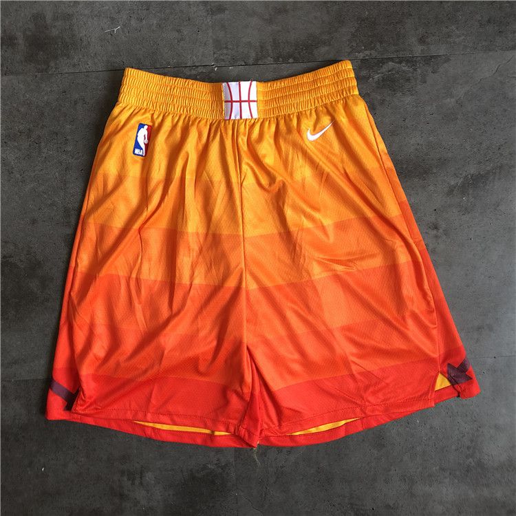 Men NBA Utah Jazz yellow Nike Shorts 0416->utah jazz->NBA Jersey